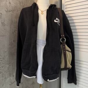 Black Nike Sportswear Zip-Up Hoodie